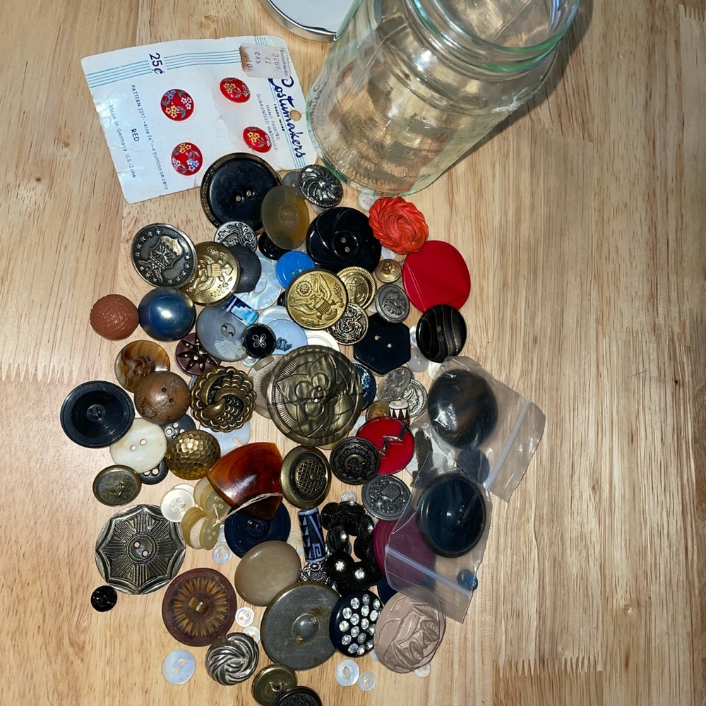 Jar Of Vintage Buttons